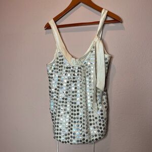 Poleci sequined silk vintage top club, night life